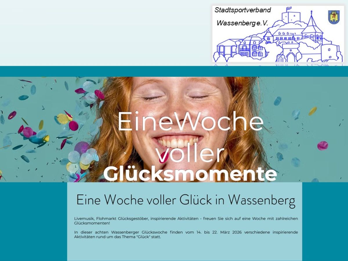 auch sportliche Termine in der Glückswoche